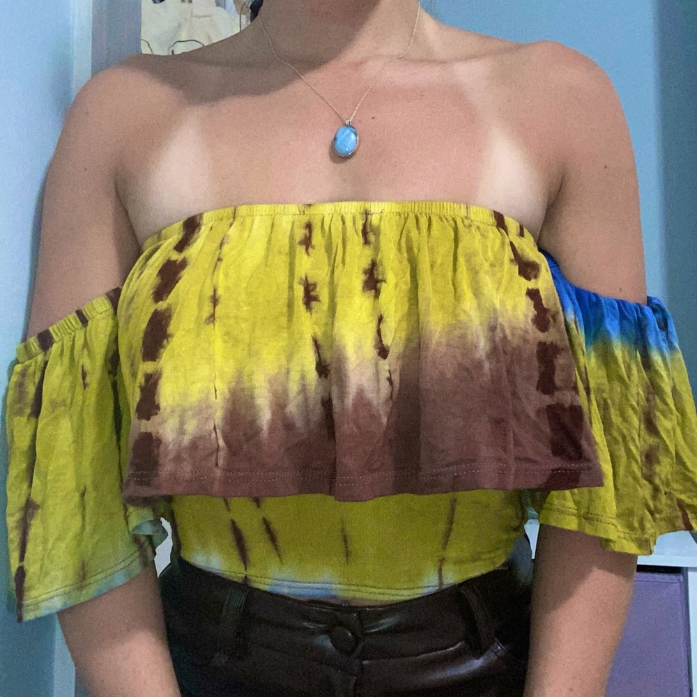 Colourful Summer Off The Shoulder Top